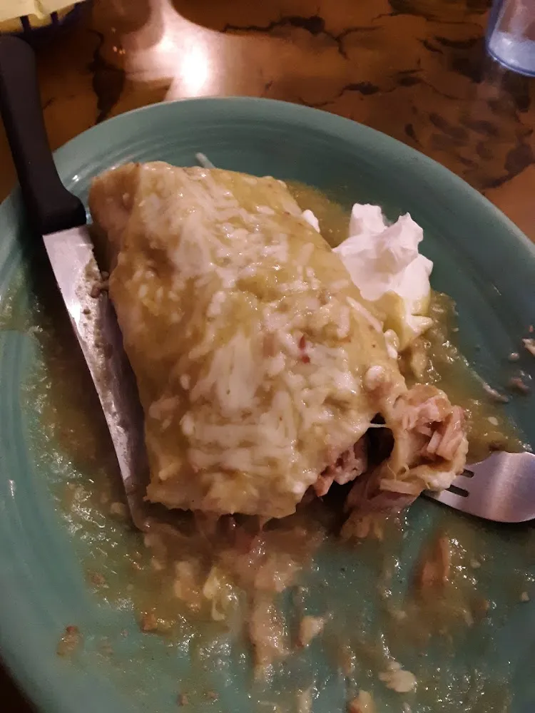 Chile Verde Chimichang Burrito